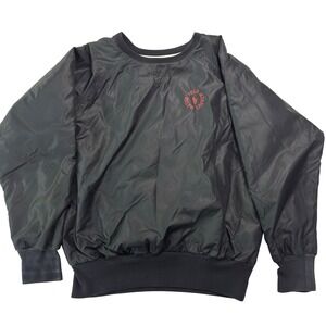 Polo Ralph Lauren Mens Large Black Windbreaker Fleece Pullover Jacket Sweatshirt